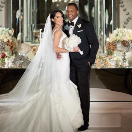 The wedding ceremony picture of Aiyda Ghahramani and Randall Cobb. 